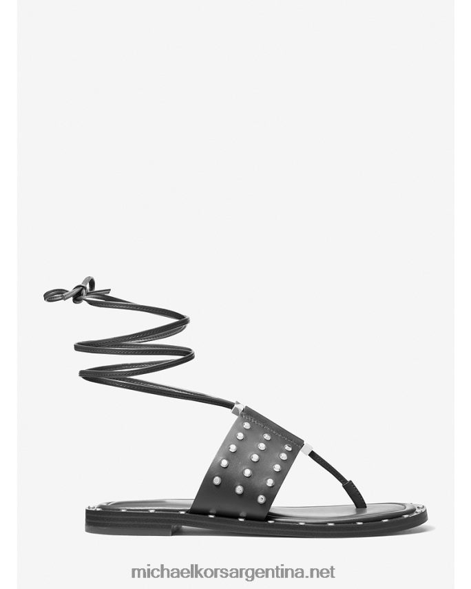 mujer negro sandalias jagger de piel con tachuelas Michael Kors T46HB01828