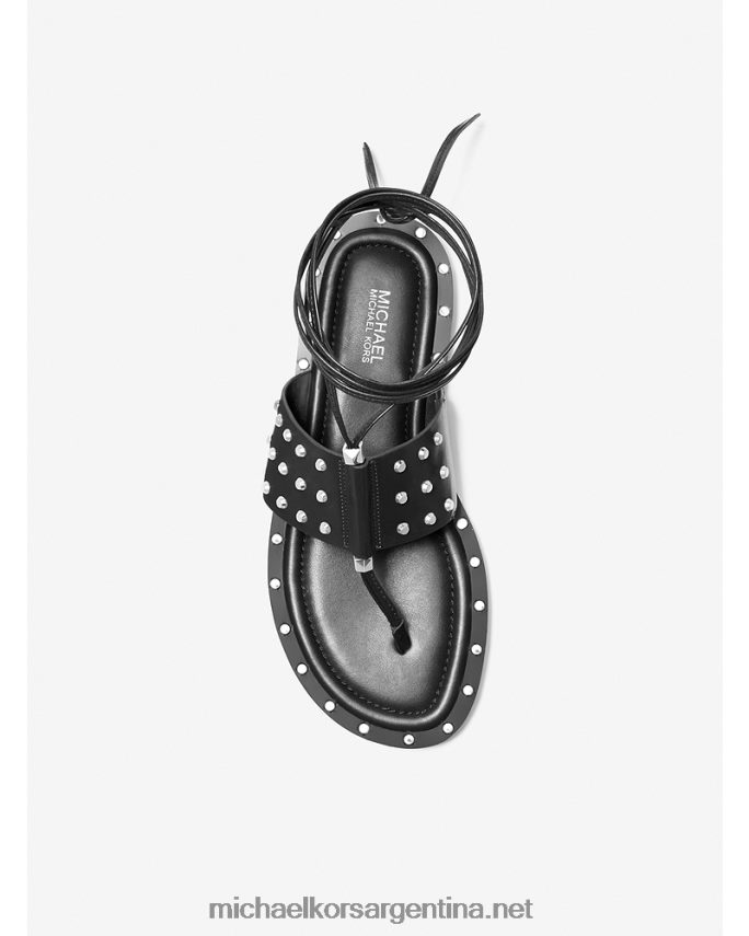 mujer negro sandalias jagger de piel con tachuelas Michael Kors T46HB01828