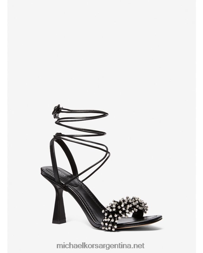 mujer negro sandalias lucia de piel con detalles Michael Kors T46HB01966