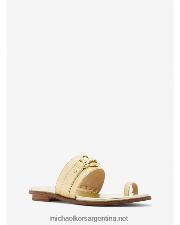 mujer oro pálido sandalia rory de piel metalizada Michael Kors T46HB01833