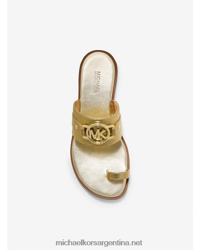 mujer oro pálido sandalia rory de piel metalizada Michael Kors T46HB01833