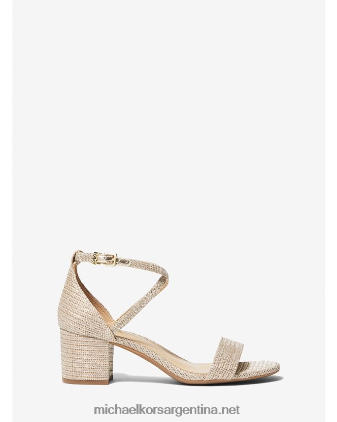 mujer oro pálido sandalias Serena Flex con malla de cadena y purpurina Michael Kors T46HB01936