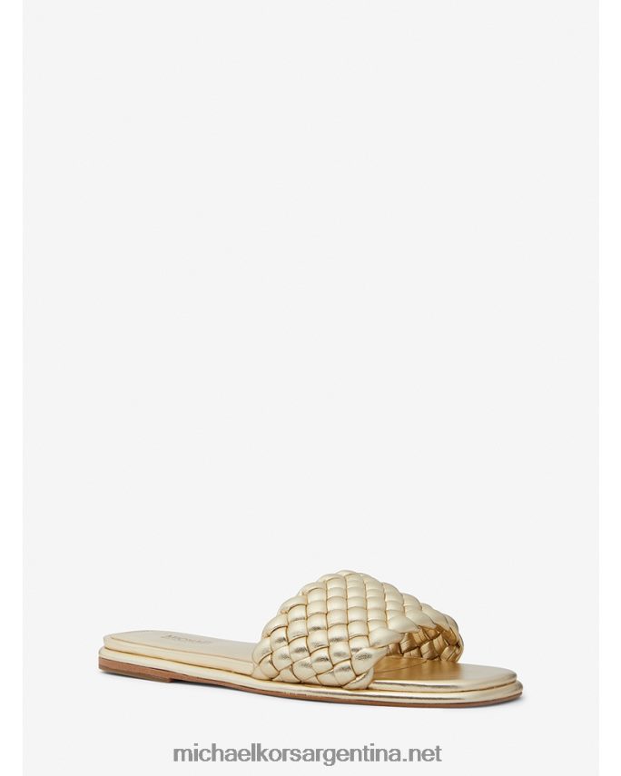 mujer oro pálido sandalias amelia con trenzas metalizadas Michael Kors T46HB02084