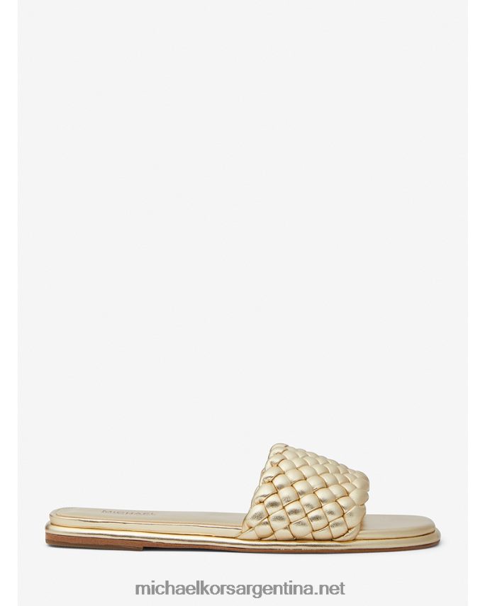 mujer oro pálido sandalias amelia con trenzas metalizadas Michael Kors T46HB02084