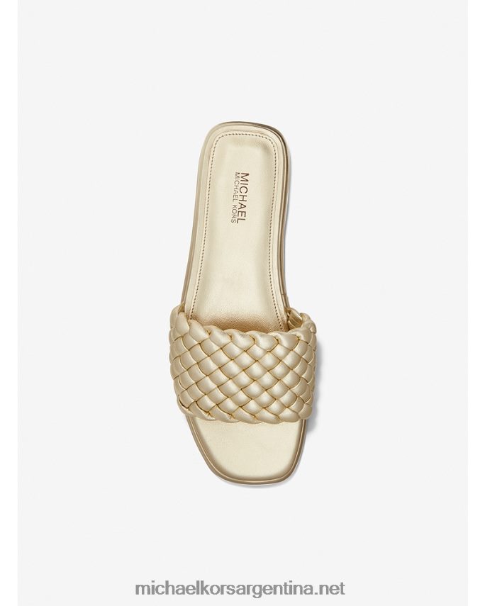 mujer oro pálido sandalias amelia con trenzas metalizadas Michael Kors T46HB02084