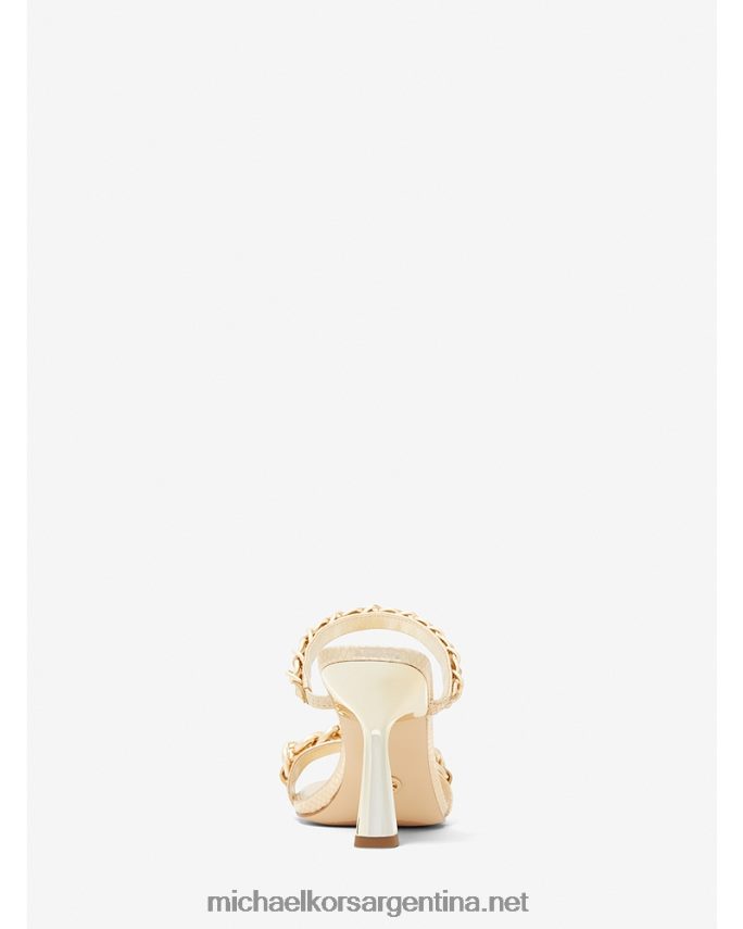 mujer oro pálido sandalias clara de piel metalizada con detalles de serpiente en relieve Michael Kors T46HB01959