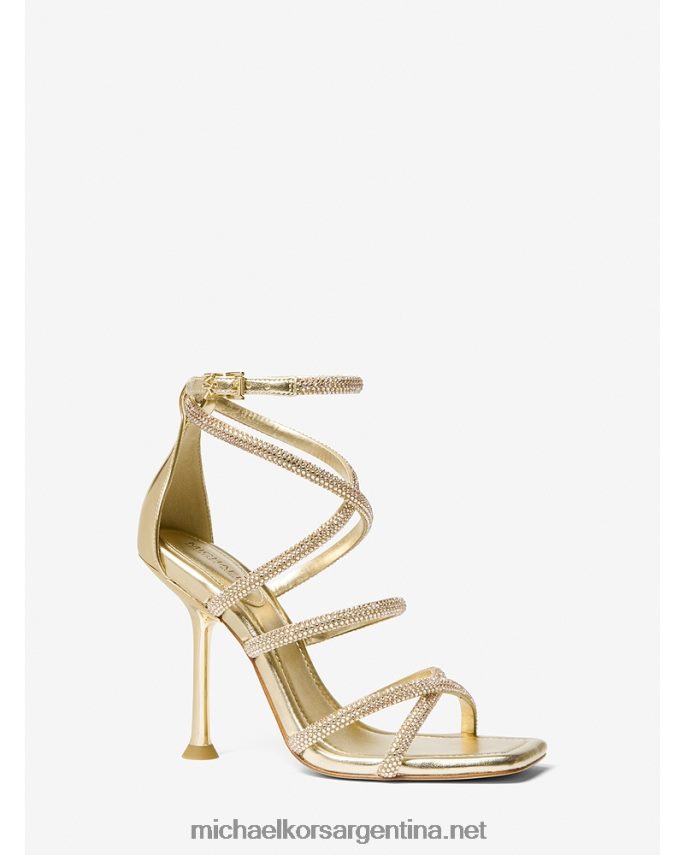 mujer oro pálido sandalias imani de ante sintético metalizado con adornos Michael Kors T46HB01863