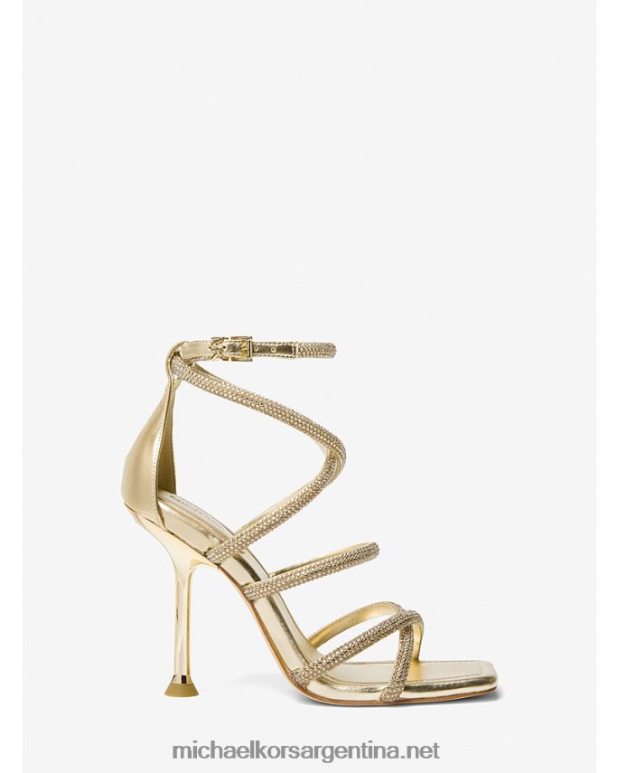 mujer oro pálido sandalias imani de ante sintético metalizado con adornos Michael Kors T46HB01863