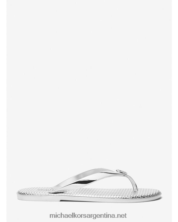 mujer plata chanclas jet set de pvc metalizado Michael Kors T46HB02006
