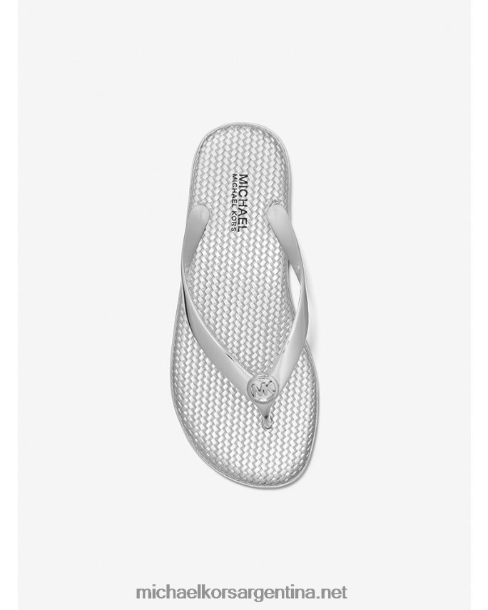 mujer plata chanclas jet set de pvc metalizado Michael Kors T46HB02006