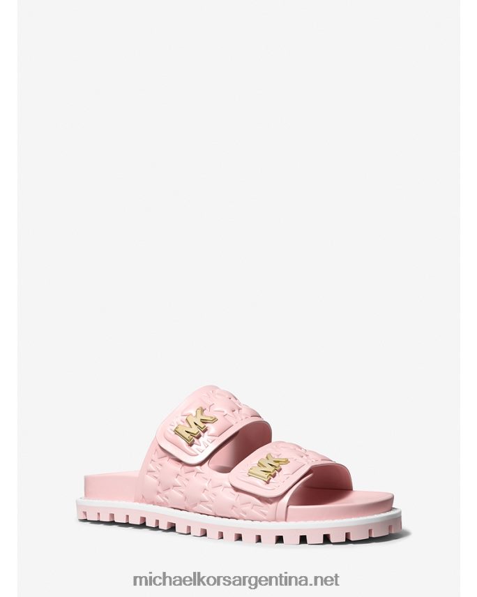 mujer rosa ahumada sandalias con logo de Stark en relieve de piel sintética Michael Kors T46HB01918