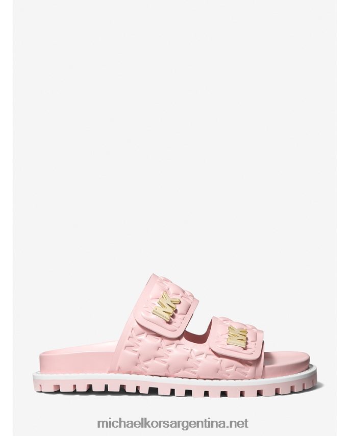 mujer rosa ahumada sandalias con logo de Stark en relieve de piel sintética Michael Kors T46HB01918