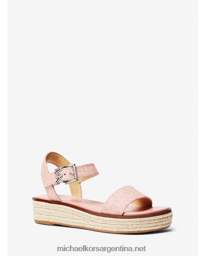 mujer rosa sandalia tipo alpargata con plataforma y logo richie Michael Kors T46HB01882