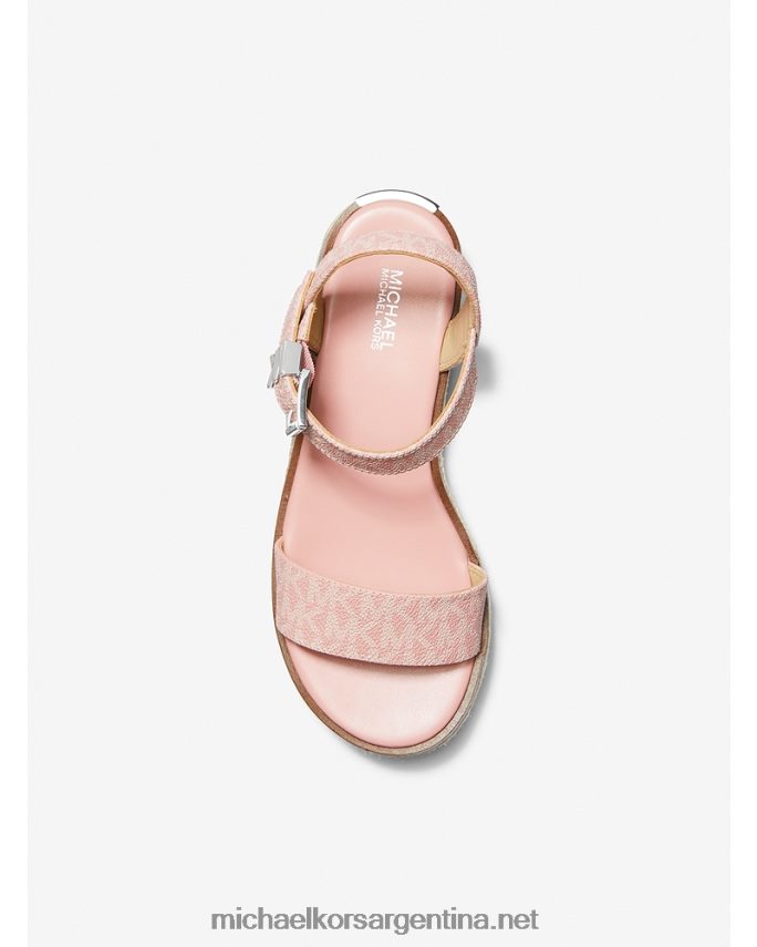 mujer rosa sandalia tipo alpargata con plataforma y logo richie Michael Kors T46HB01882