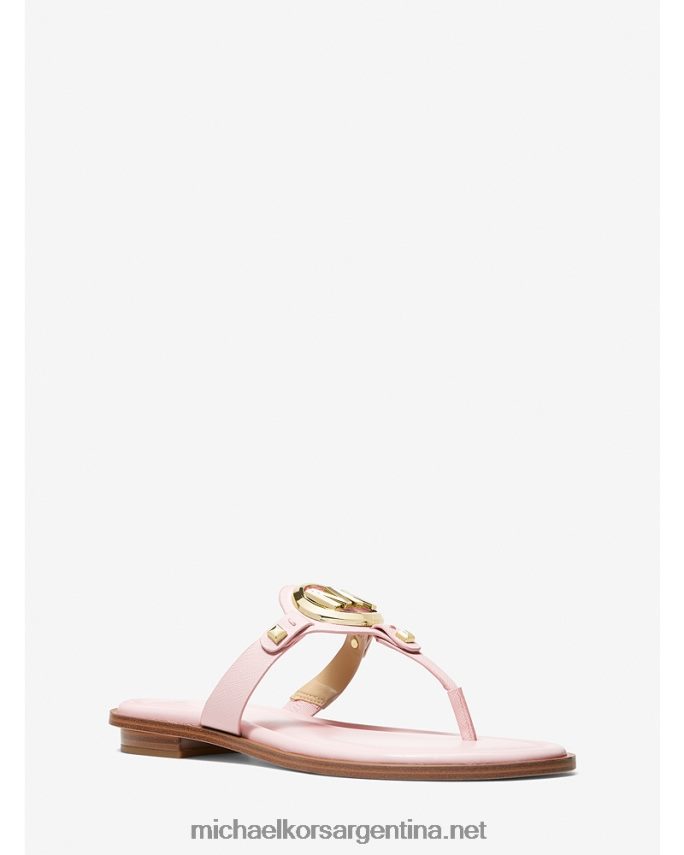 mujer rubor en polvo sandalias aubrey de piel sintética con correa en T Michael Kors T46HB01999