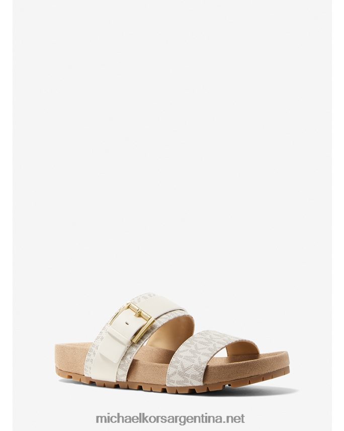 mujer vainilla sandalia mylah con logo y piel Michael Kors T46HB02075