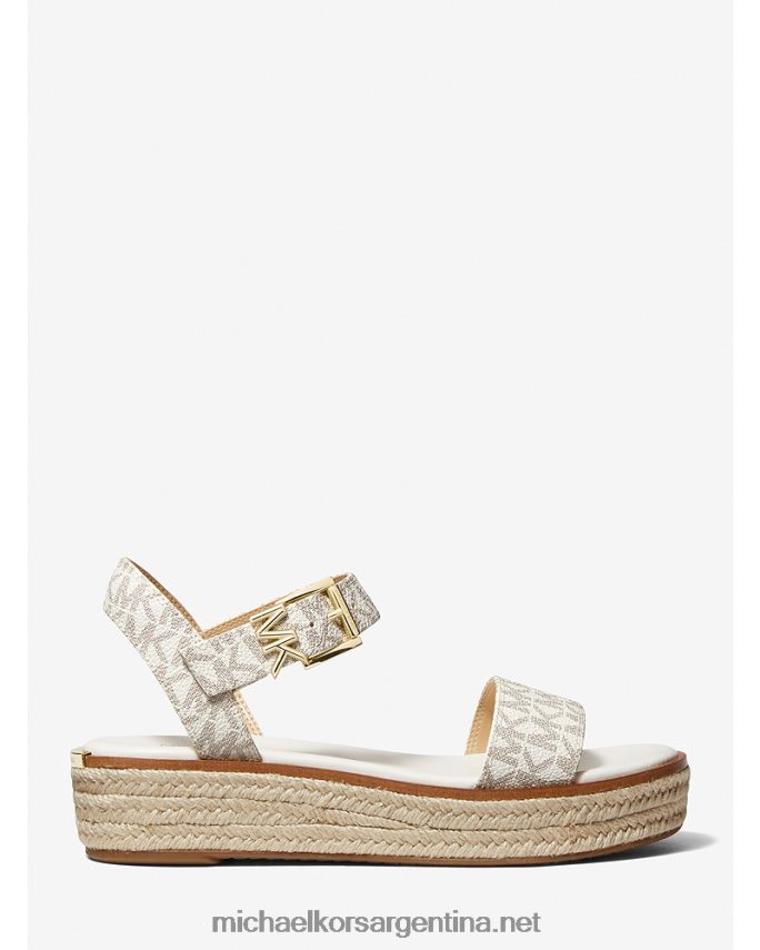 mujer vainilla sandalia tipo alpargata con plataforma y logo richie Michael Kors T46HB01883