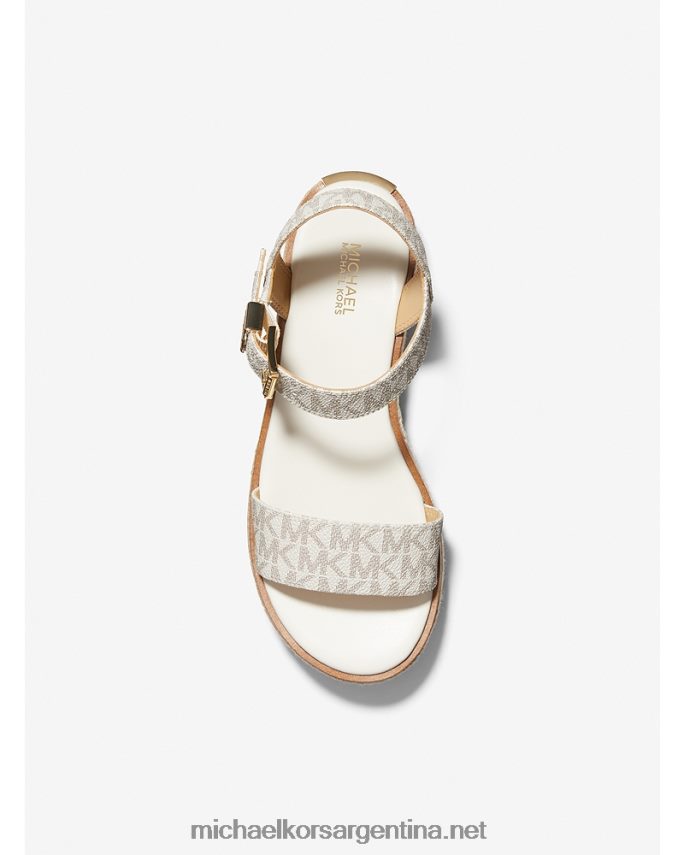 mujer vainilla sandalia tipo alpargata con plataforma y logo richie Michael Kors T46HB01883