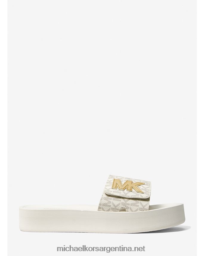 mujer vainilla sandalias con plataforma y logo Michael Kors T46HB01954