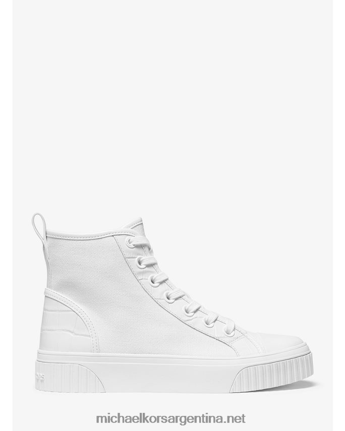 mujer Blanco óptico tenis altos Gertie de lona Michael Kors T46HB01729