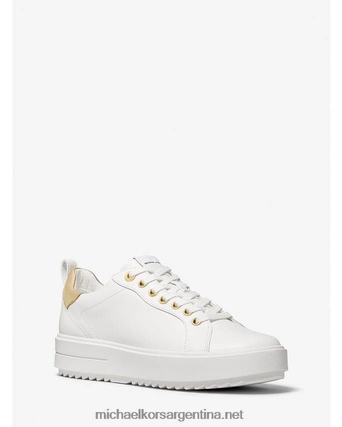 mujer Blanco óptico zapatillas Emmett de piel Michael Kors T46HB01703