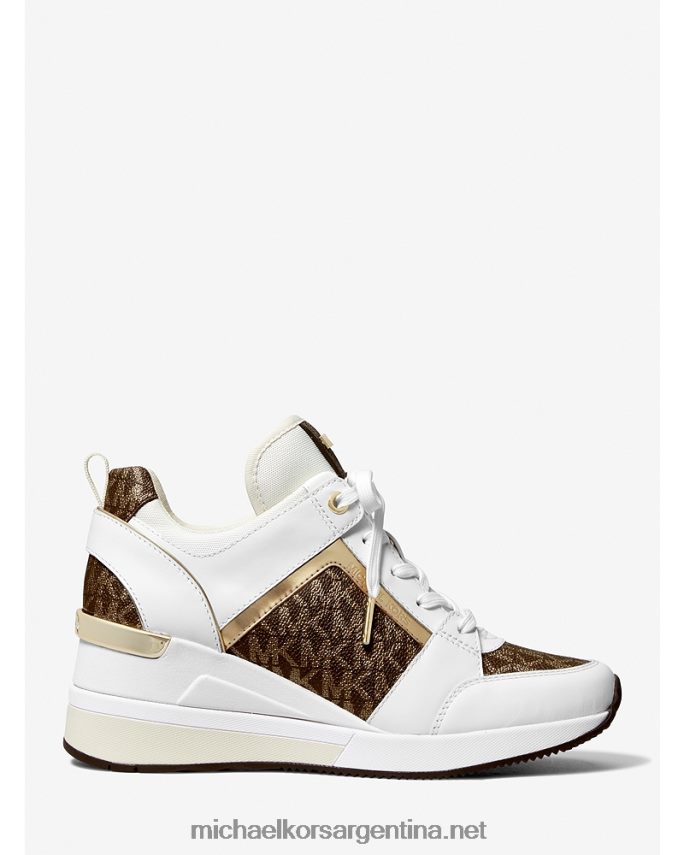 mujer Opwht multi zapatillas georgie con logo metalizado y piel Michael Kors T46HB01761