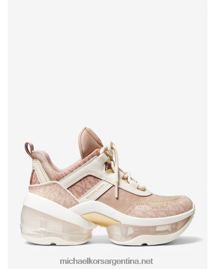 mujer adular tenis olympia extreme color block jacquard y logo Michael Kors T46HB01763