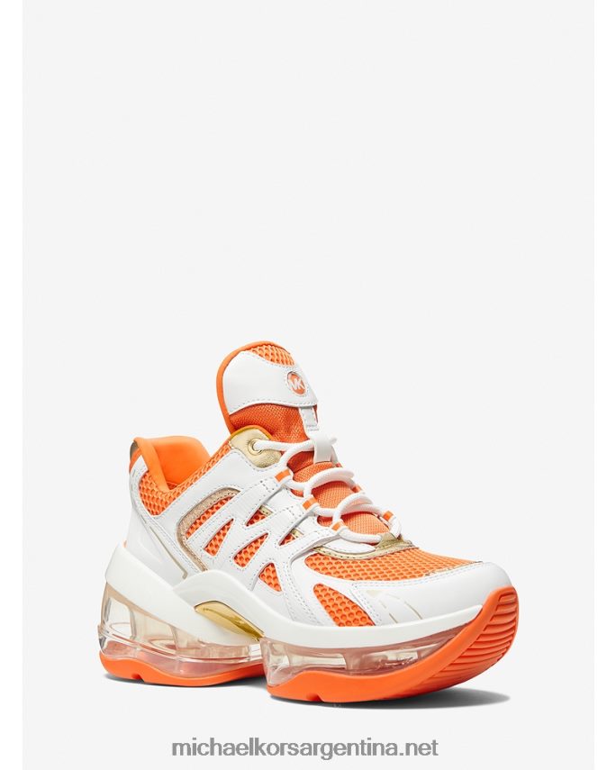 mujer albaricoque multi Zapatillas olympia sport extreme de piel y malla Michael Kors T46HB01760