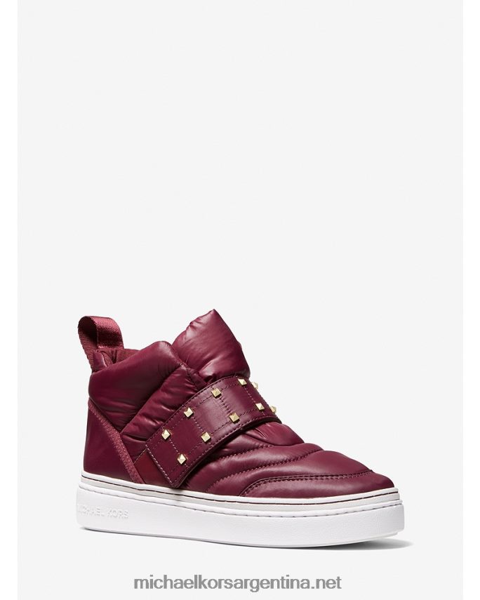 mujer baya oscura tenis altos Stirling acolchados de poliéster reciclado Michael Kors T46HB01813