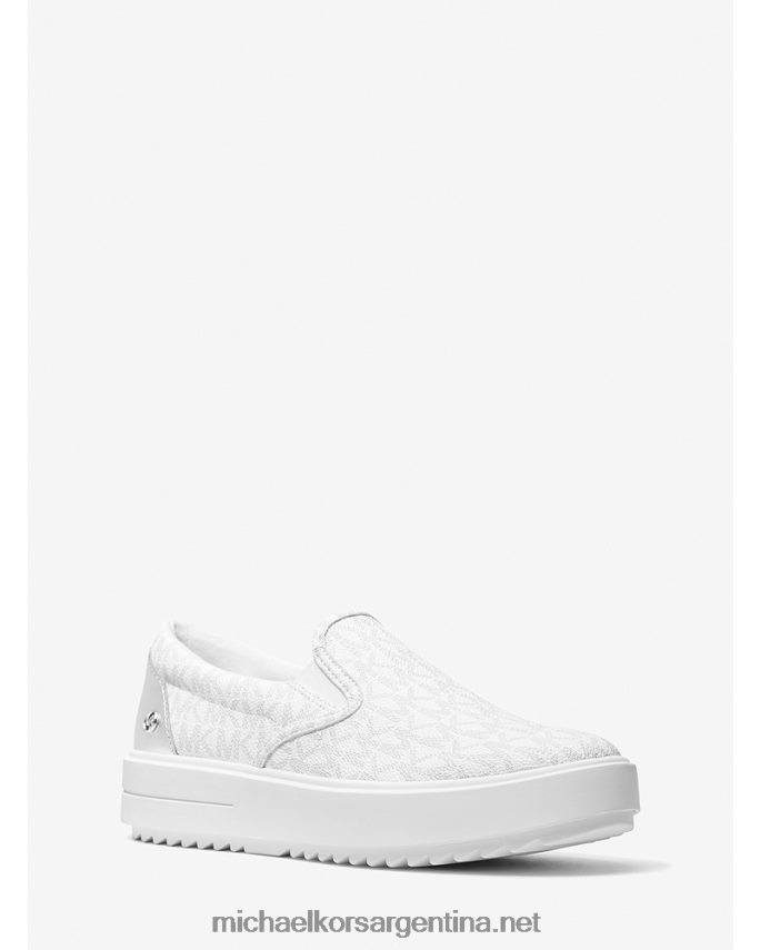 mujer brillante tenis Emmett con logo Michael Kors T46HB01737