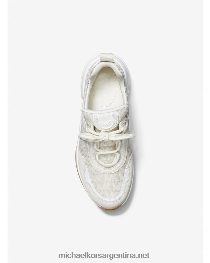 mujer combinación natural tenis de malla con logo olympia en jacquard y purpurina Michael Kors T46HB01753