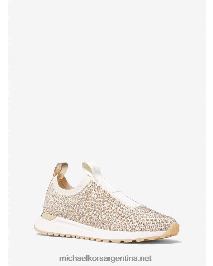 mujer crema tenis slip-on de malla con adornos Michael Kors T46HB01716