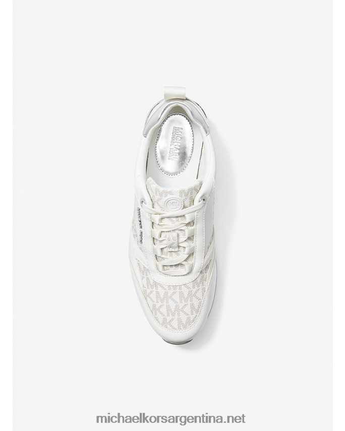 mujer furgoneta/crema zapatillas allie stride con logo y piel Michael Kors T46HB01792