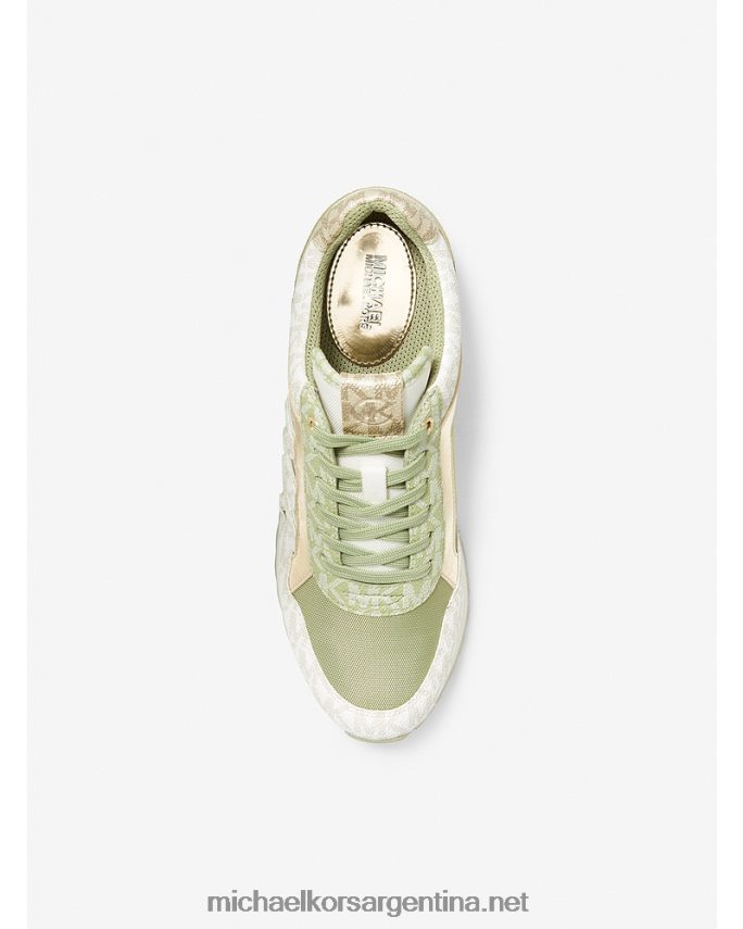 mujer lt sabio multi zapatilla con logotipo de maddy y malla Michael Kors T46HB01818