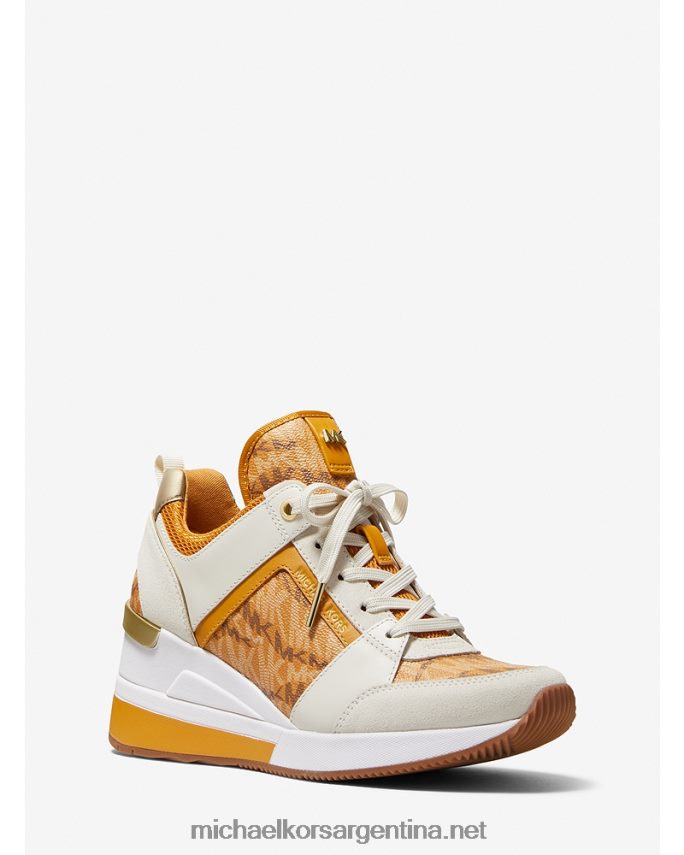 mujer maravilla zapatillas georgie animal print logo y piel Michael Kors T46HB01794