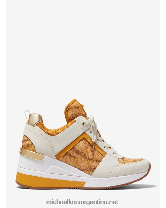 mujer maravilla zapatillas georgie animal print logo y piel Michael Kors T46HB01794