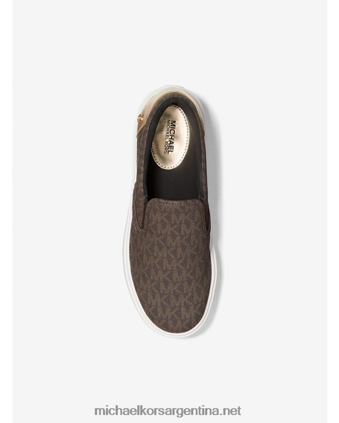 mujer marrón tenis Emmett con logo Michael Kors T46HB01739