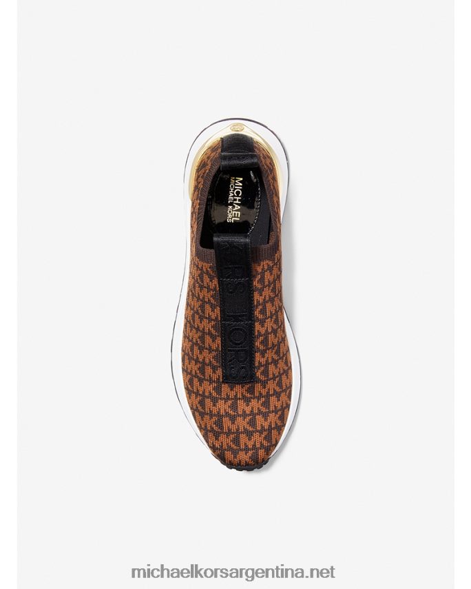 mujer marrón tenis sin cordones en jacquard con logo bodie Michael Kors T46HB01724