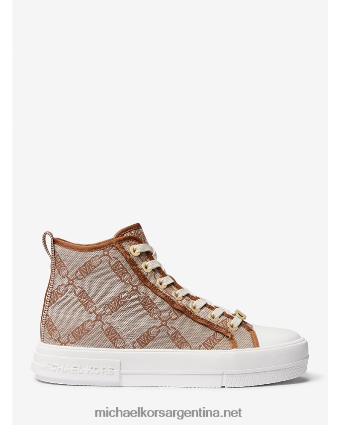 mujer natural/equipaje zapatillas altas Evy Empire en jacquard con logo Michael Kors T46HB01781