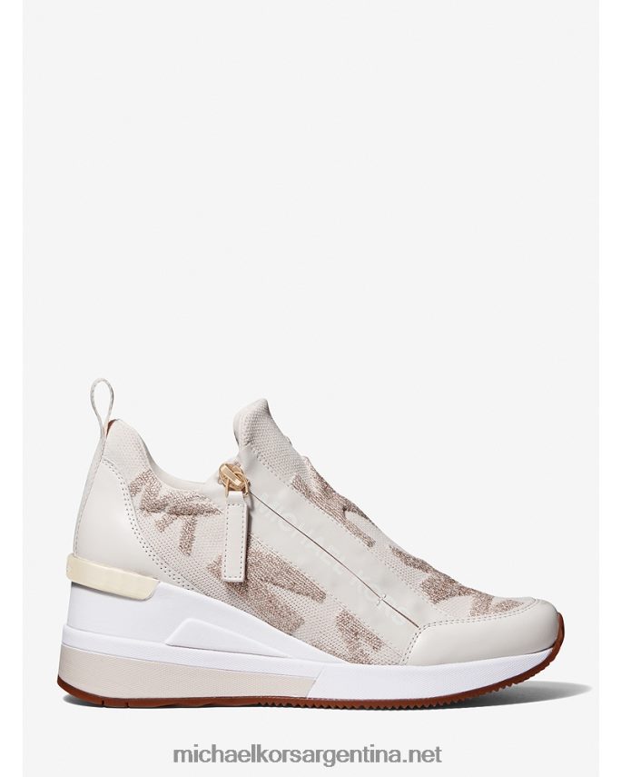 mujer oro pálido tenis de punto elástico con logo willis Michael Kors T46HB01708