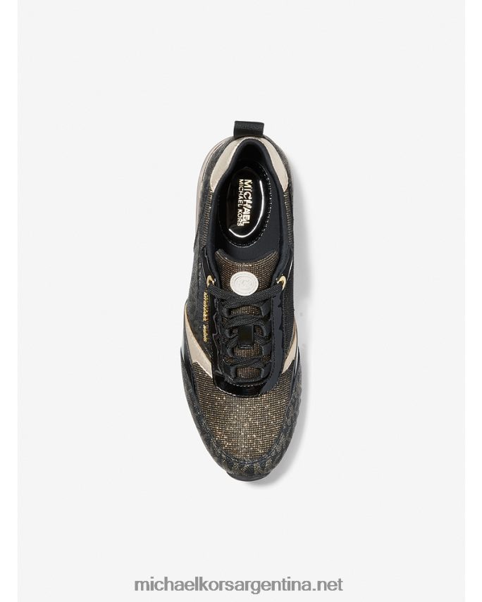 mujer oro pálido zapatillas allie stride extreme metalizadas mixtas Michael Kors T46HB01799