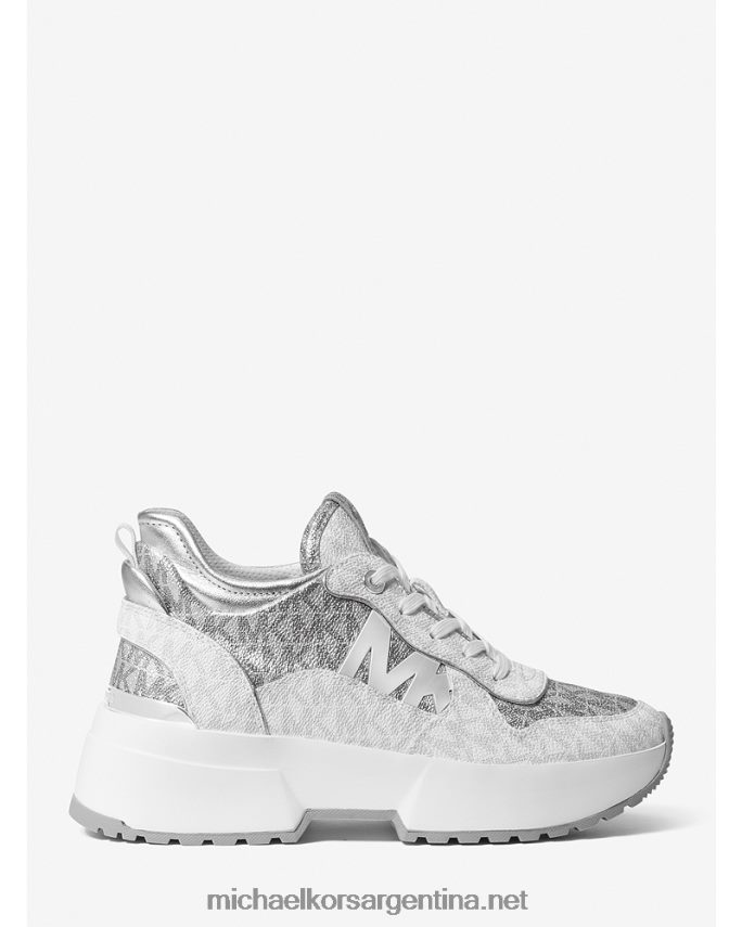 mujer plata multi tenis muse con logo metalizado Michael Kors T46HB01816