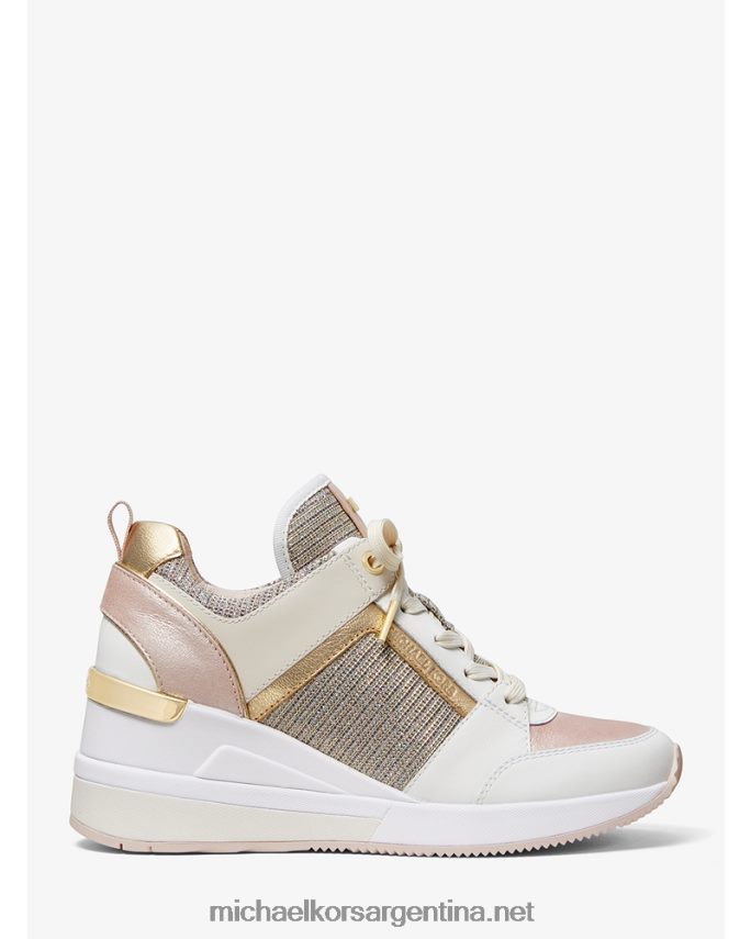 mujer sftpnk múltiple zapatillas georgie de piel y malla de cadena Michael Kors T46HB01810