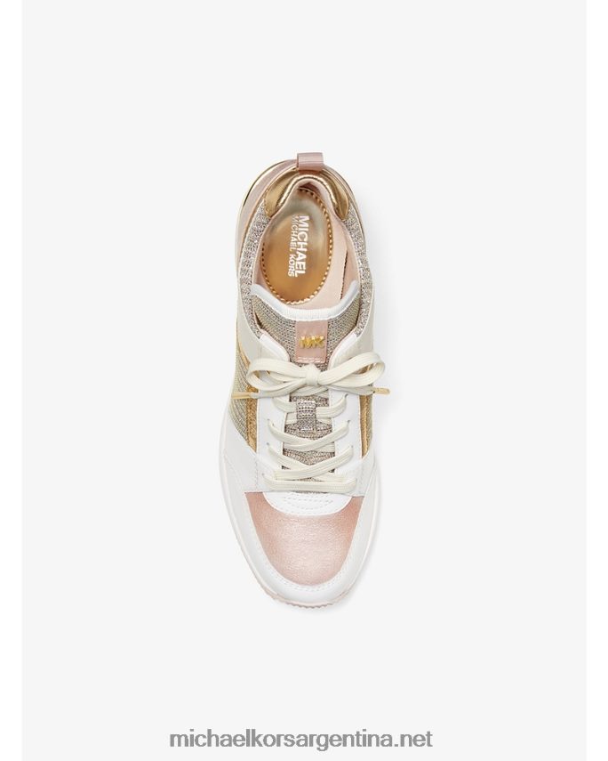 mujer sftpnk múltiple zapatillas georgie de piel y malla de cadena Michael Kors T46HB01810