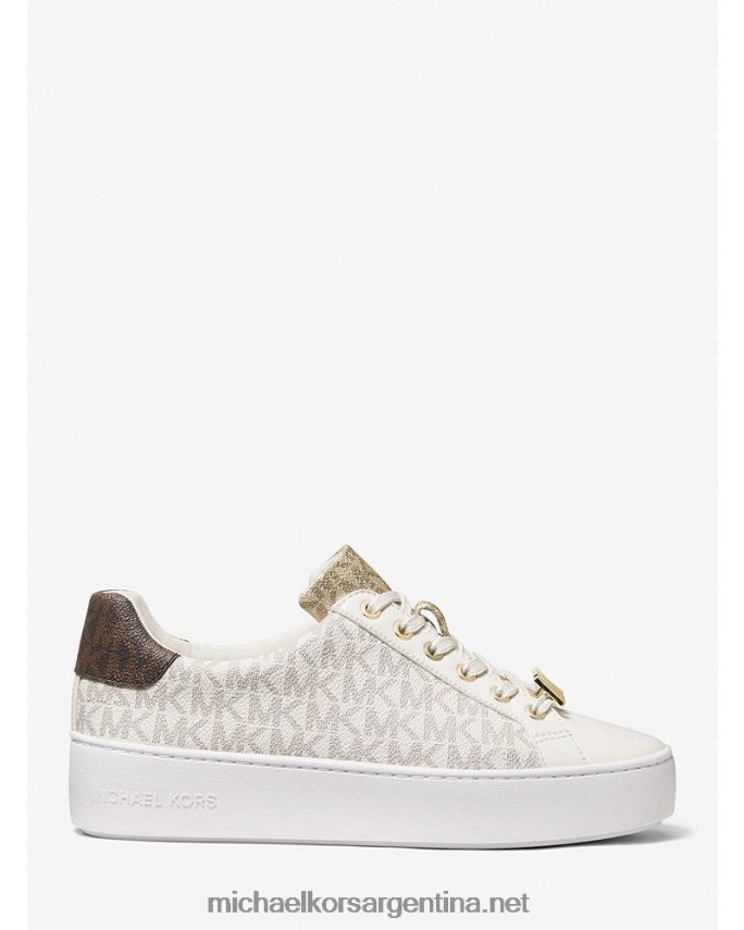 mujer vainilla tenis amapola con diseño colour block y logo Michael Kors T46HB01815