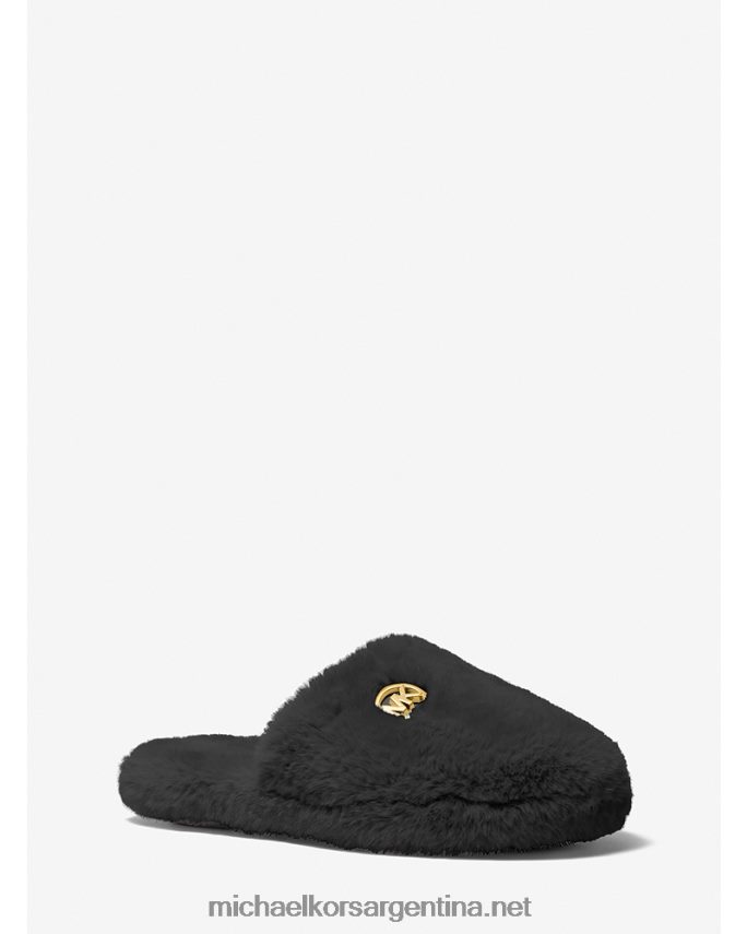 mujer negro pantufla alexis de pelo sintético Michael Kors T46HB02343