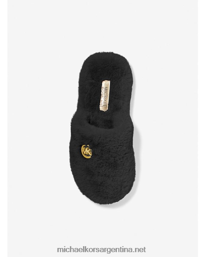 mujer negro pantufla alexis de pelo sintético Michael Kors T46HB02343