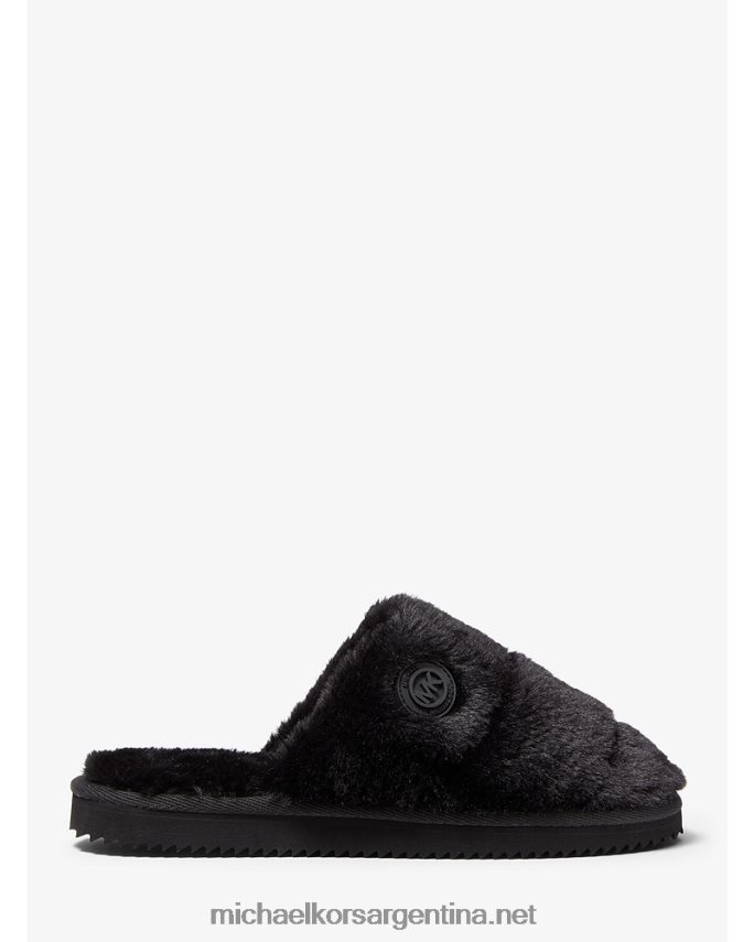 mujer negro pantuflas de piel sintética janis Michael Kors T46HB02342