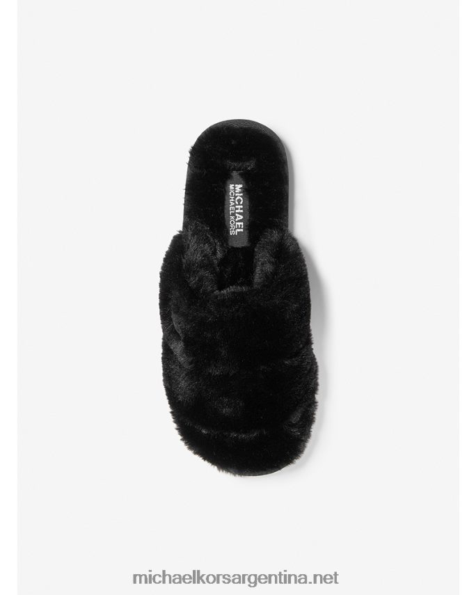 mujer negro pantuflas de piel sintética janis Michael Kors T46HB02342