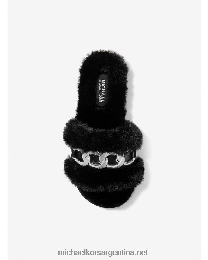 mujer negro sandalias scarlett con eslabones de cadena y piel sintética Michael Kors T46HB02336